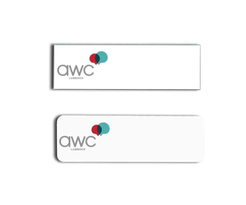 AWC Lubbock name badges tags
