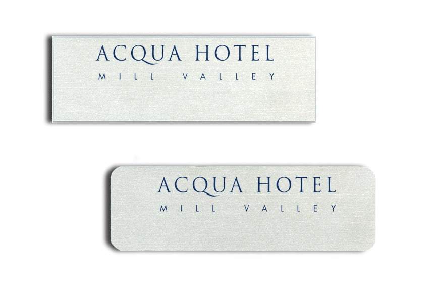 Acqua Hotel Name Tags Badges