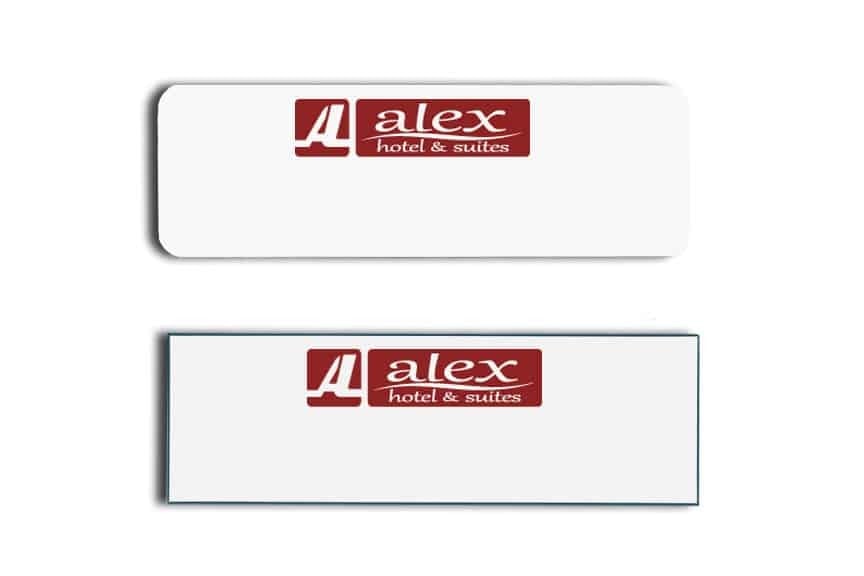 Alex Hotel and Suites Name Tags Badges