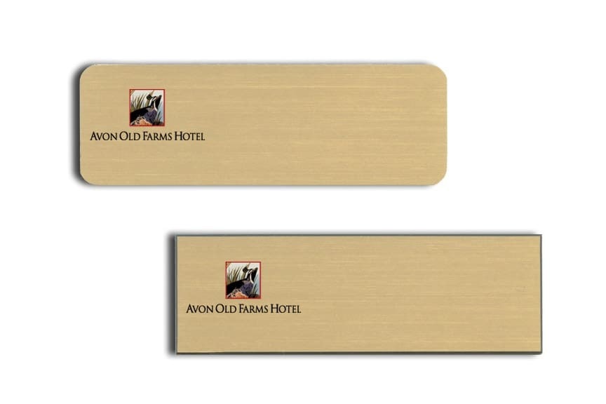 Avon Old Farms Hotel Name Tags Badges