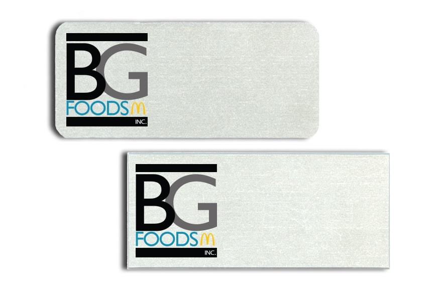 BG Foods Name Badges