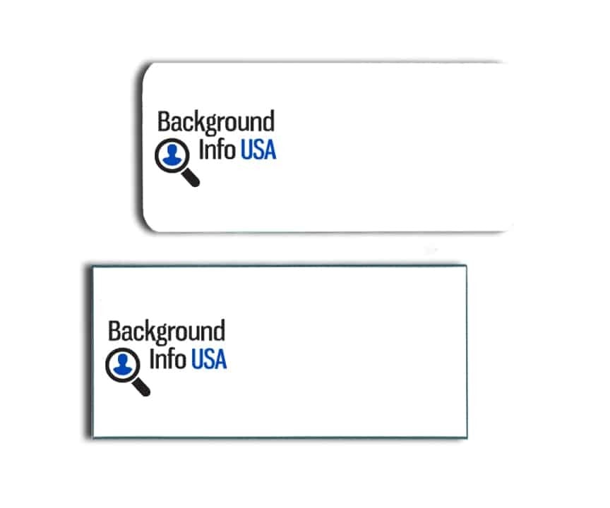 Background Info USA name badges