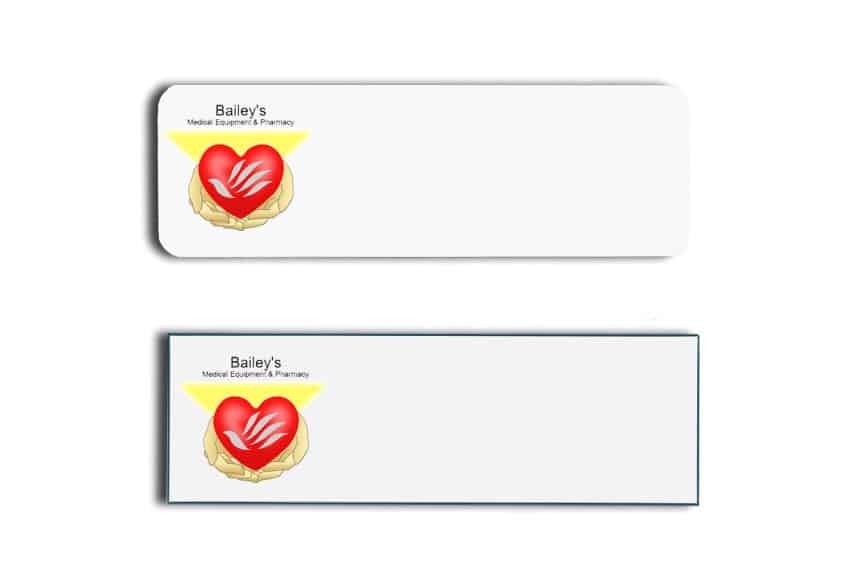Bailey's Medical Name Tags Badges