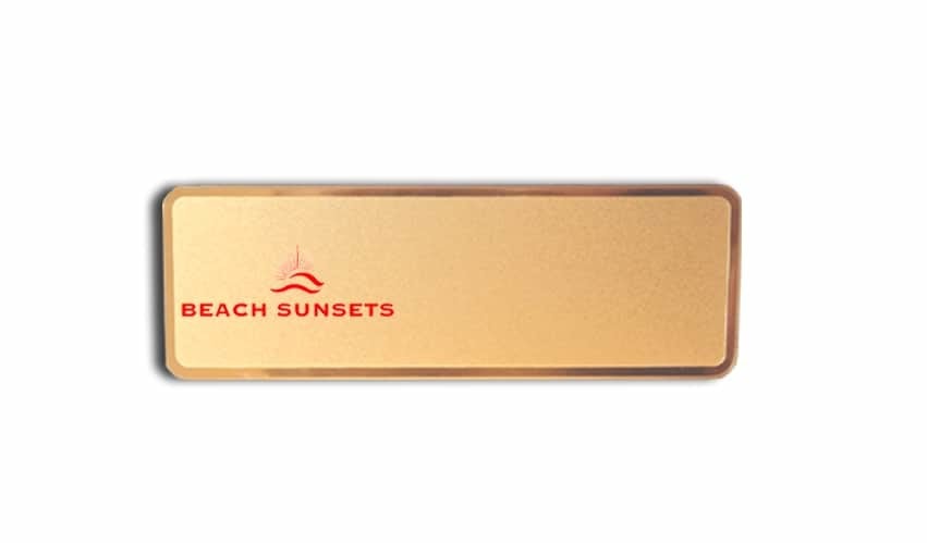 Beach Sunsets name badges tags