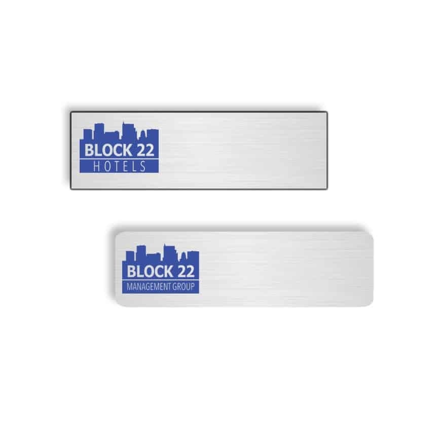 Block 22 Hotels Name Badges