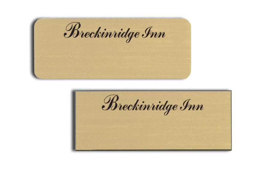 Breckinridge Inn Name Tags Badges