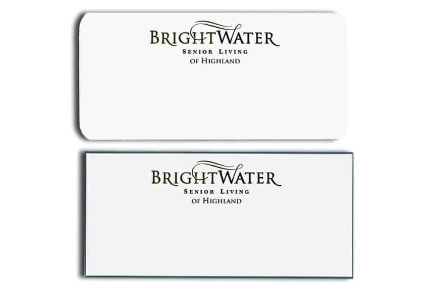 BrightWater Senior Living Name Tags Badges