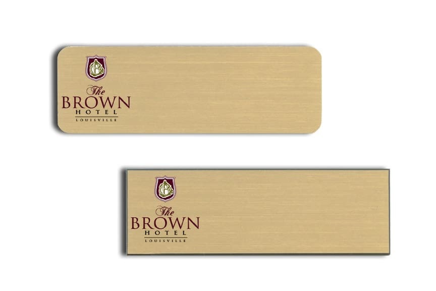 Brown Hotel Name Tags Badges