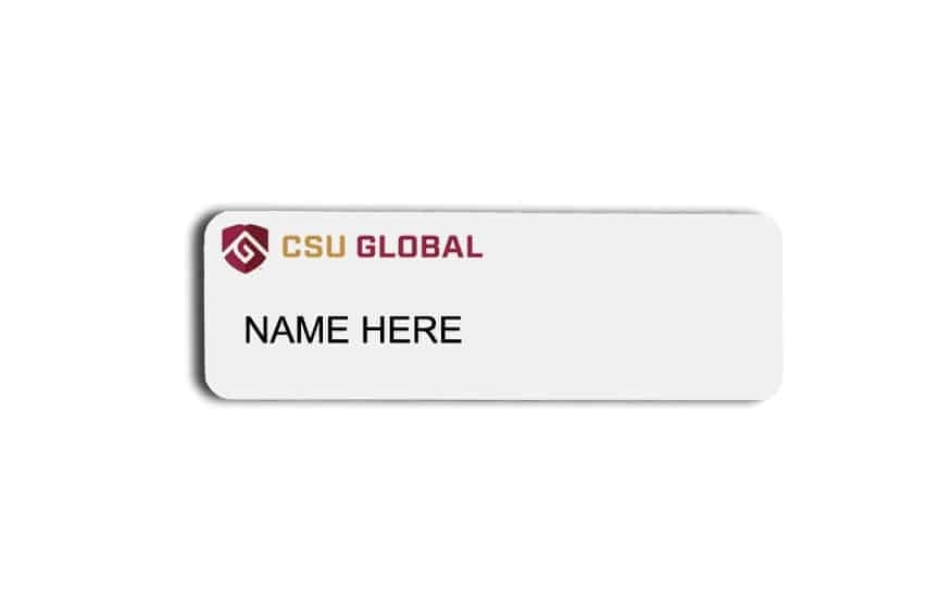 CSU Global name badges tags