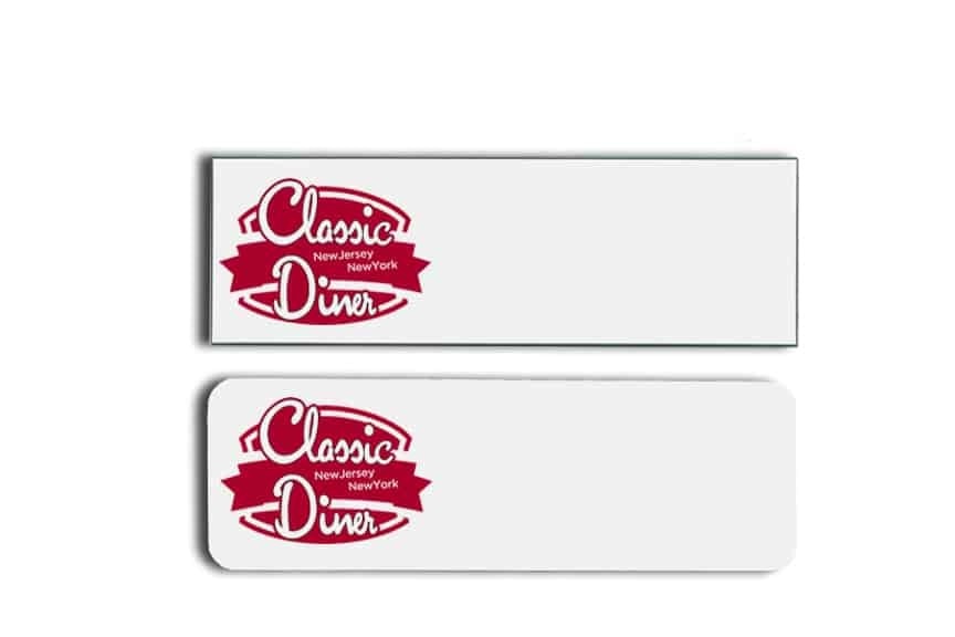 Classic Diner name badges tags