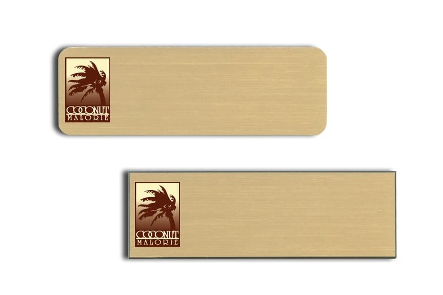 Coconut Malorie Name Tags Badges