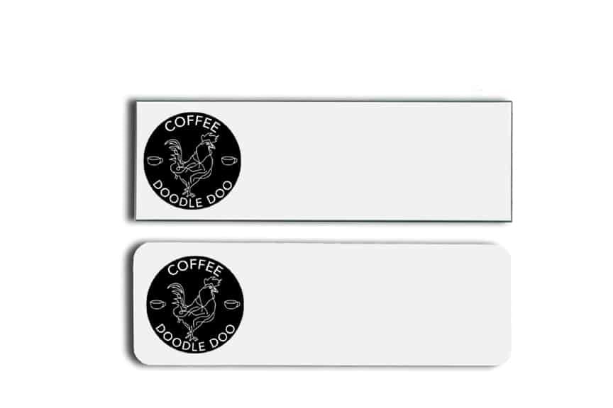 Coffee Doodle Doo name badges tags