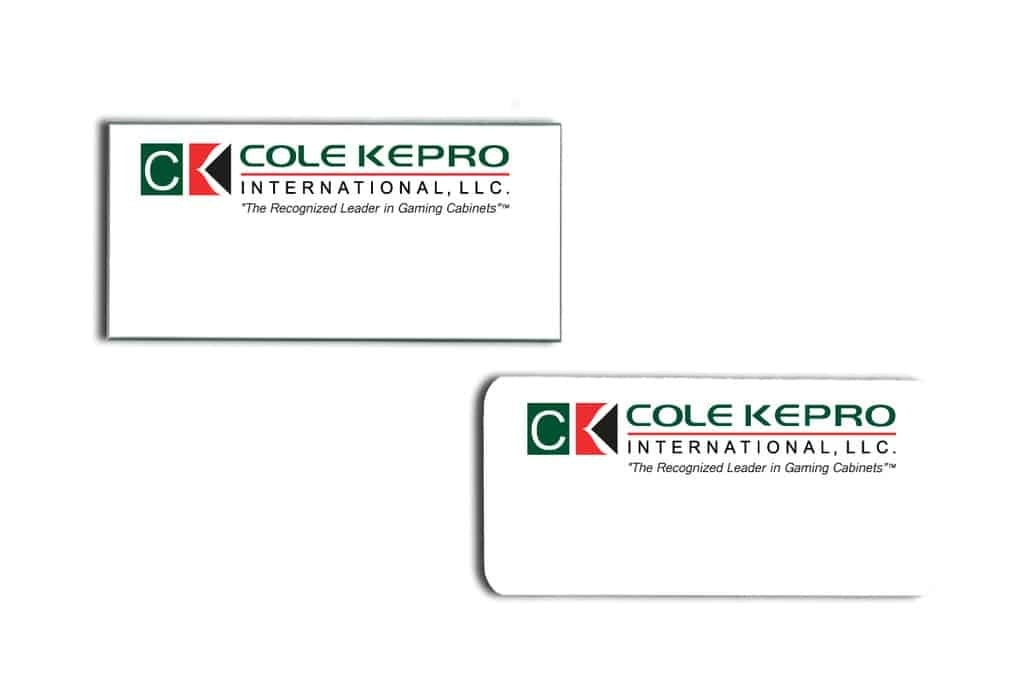 Cole Kepro Name Tags Badges