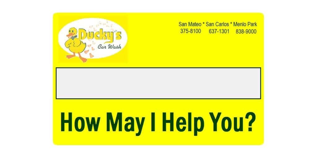 Ducky's Car Wash Name Tags Badges