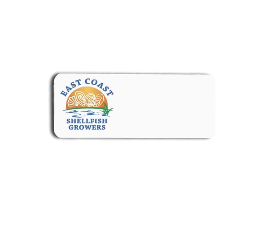 East Coast Shellfish Growers name badges tags
