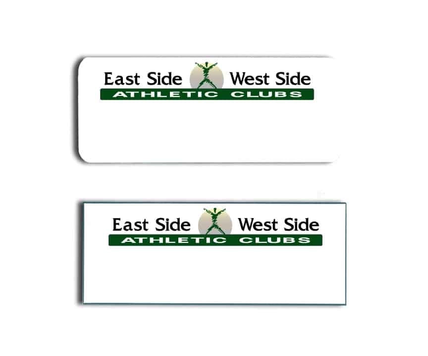East Side West Side Athletic Clubs Name Tags Badges