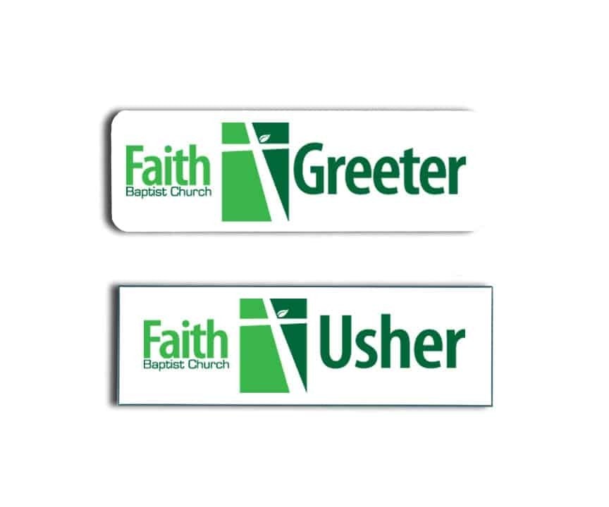 Faith Baptist Greeter and Usher Name Tags Badges