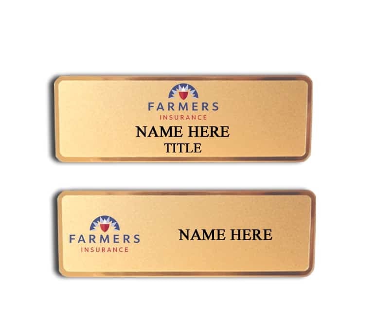 Farmers Insurance name badges tags