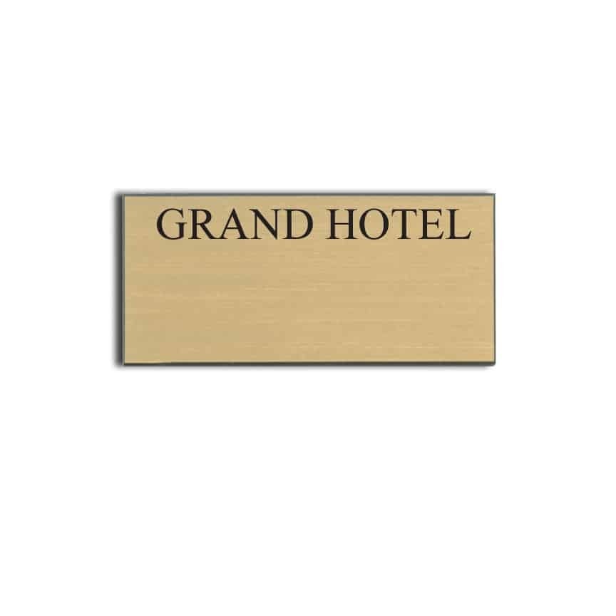 Grand Hotel name badges