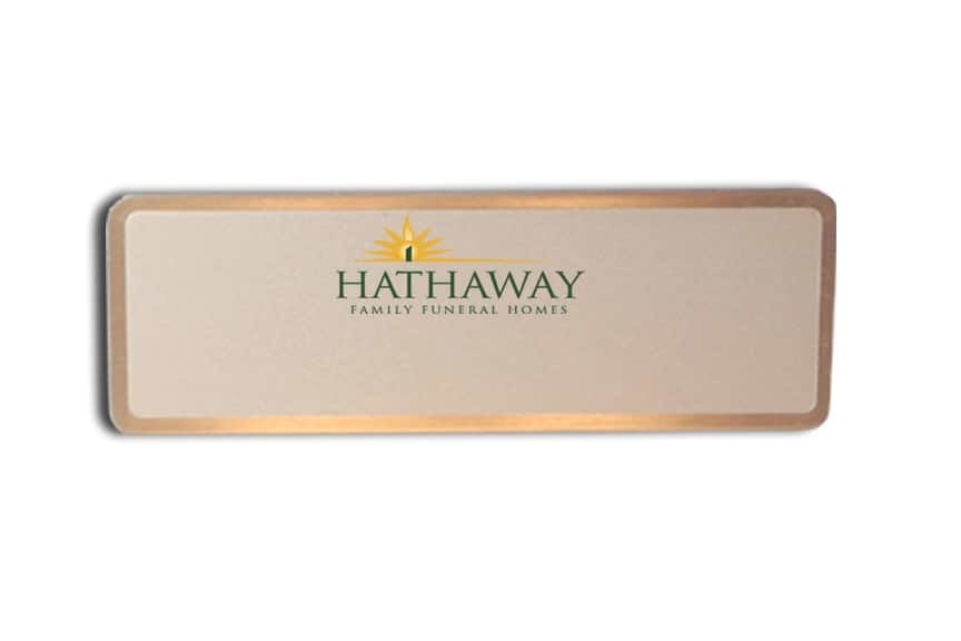 Hathaway Funeral homes name badges