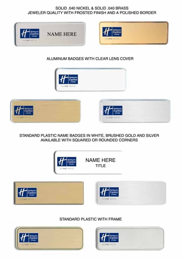 Holiday Inn Express and Suites Name Badges