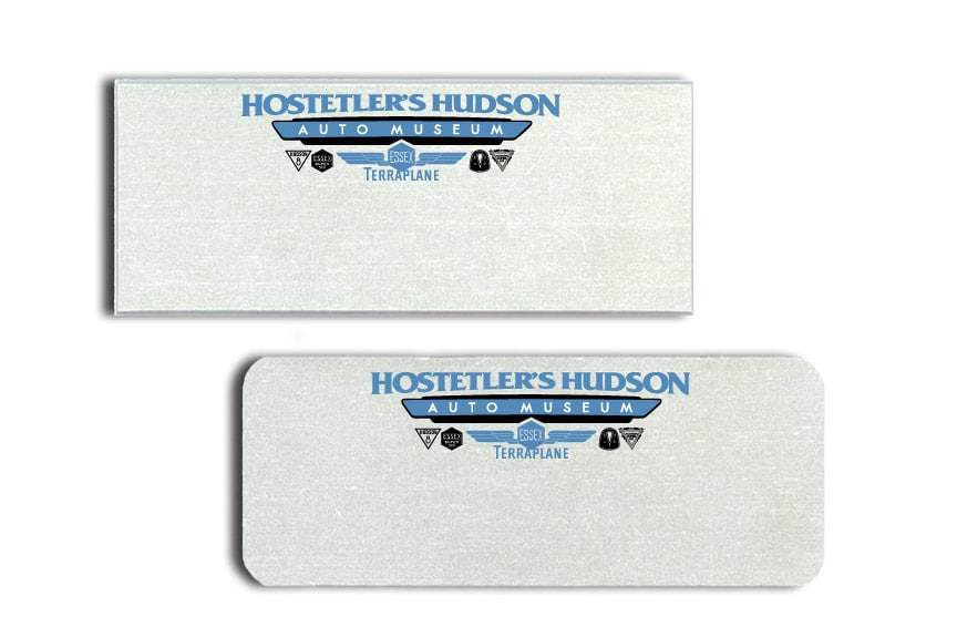 Hostetler's Hudson Auto Museum Name Tags Badges