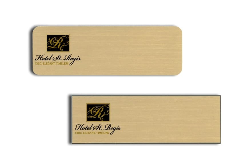 Hotel St. Regis Name Tags Badges