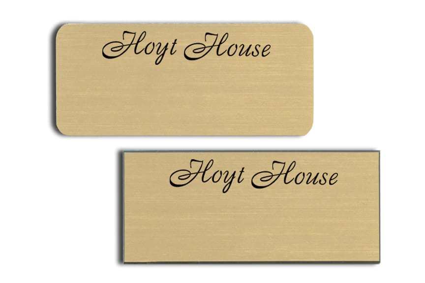 Hoyt House Name Tags Badges