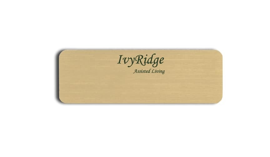 IvyRidge Assisted Living name badges tags