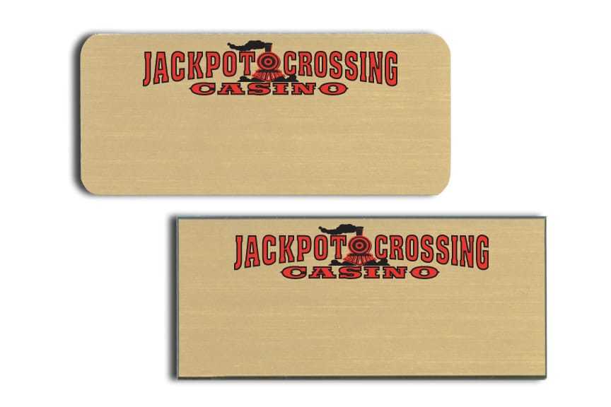 Jackpot Crossing Casino Name Tags Badges