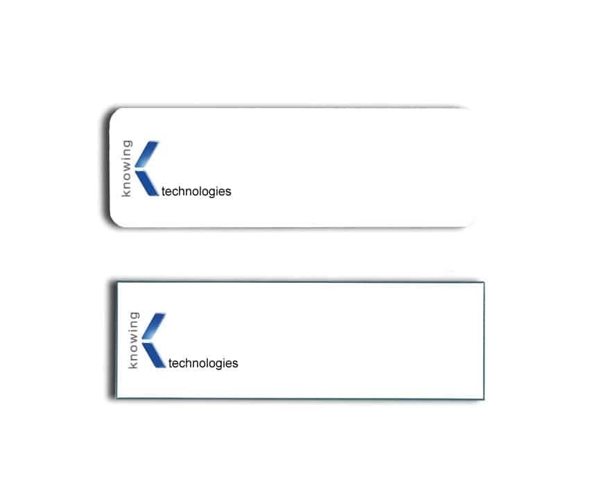 Knowing Technologies Name Tags Badges