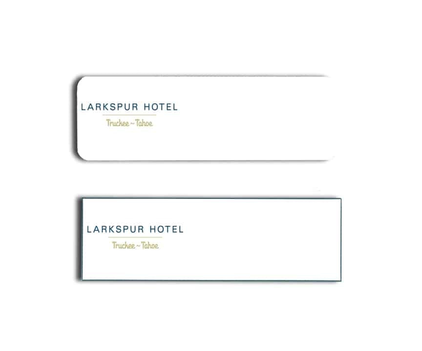 Larkspur Hotel Name Tags Badges