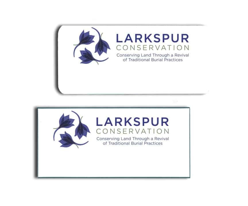 Larkspur Conservation name badges