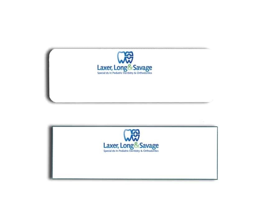 Laxer Long & Savage Name Tags Badges