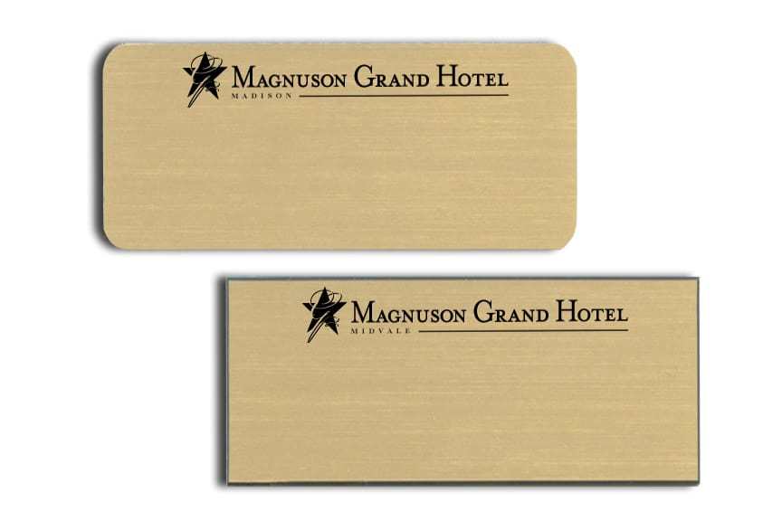Magnuson Grand Hotel Name Tags Badges