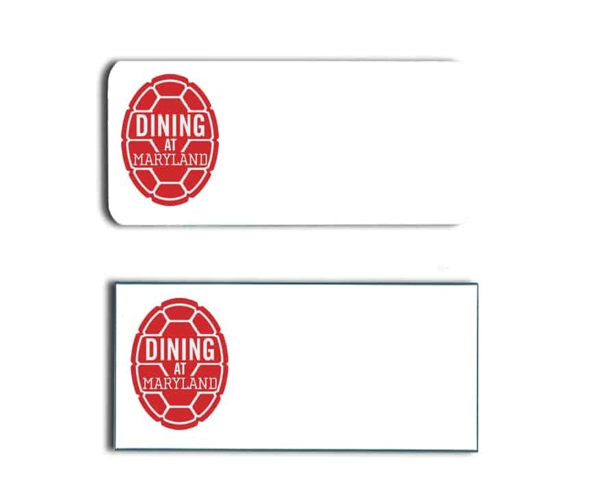 Maryland University Dining Name Tags Badges