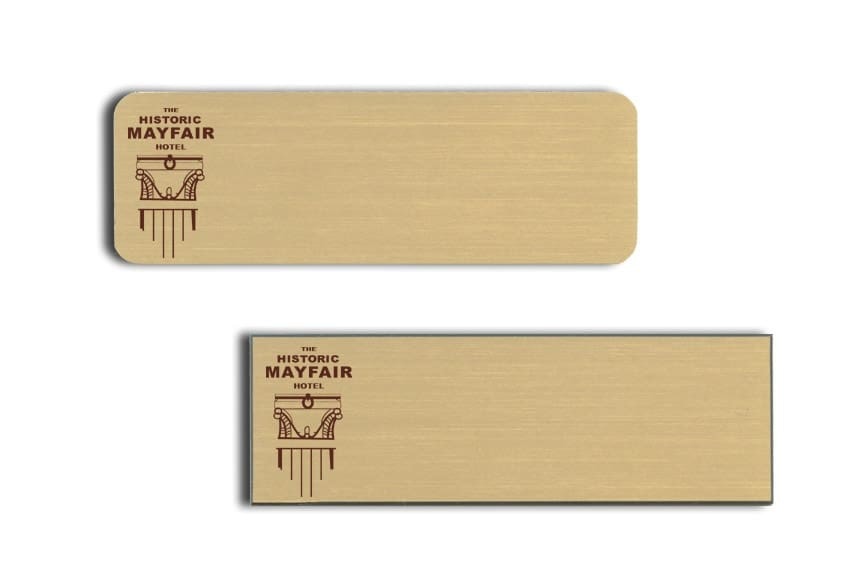 Mayfair Hotel Name Tags Badges