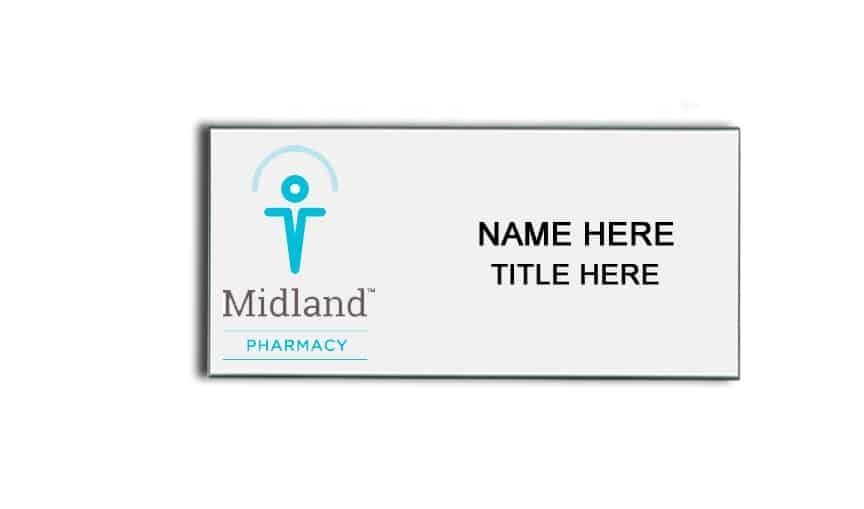 Midland Pharmacy Name Badges Tags