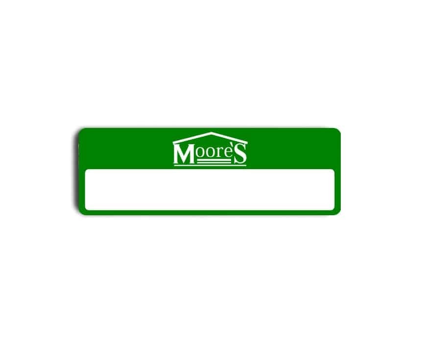Moores name badges