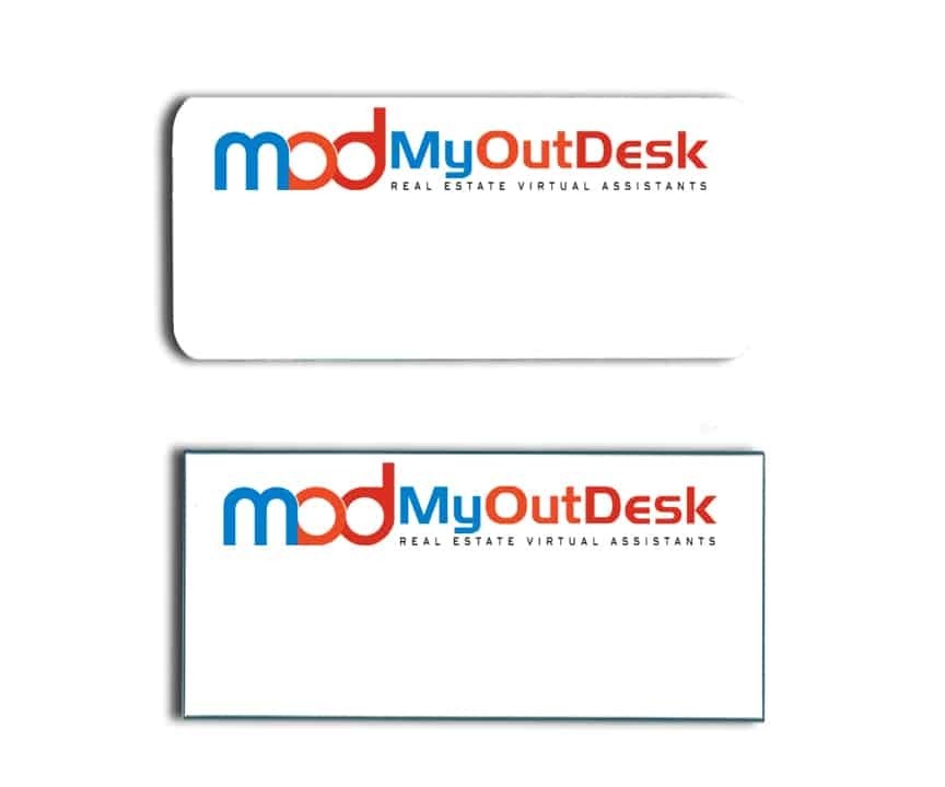 My Out Desk name badges tags
