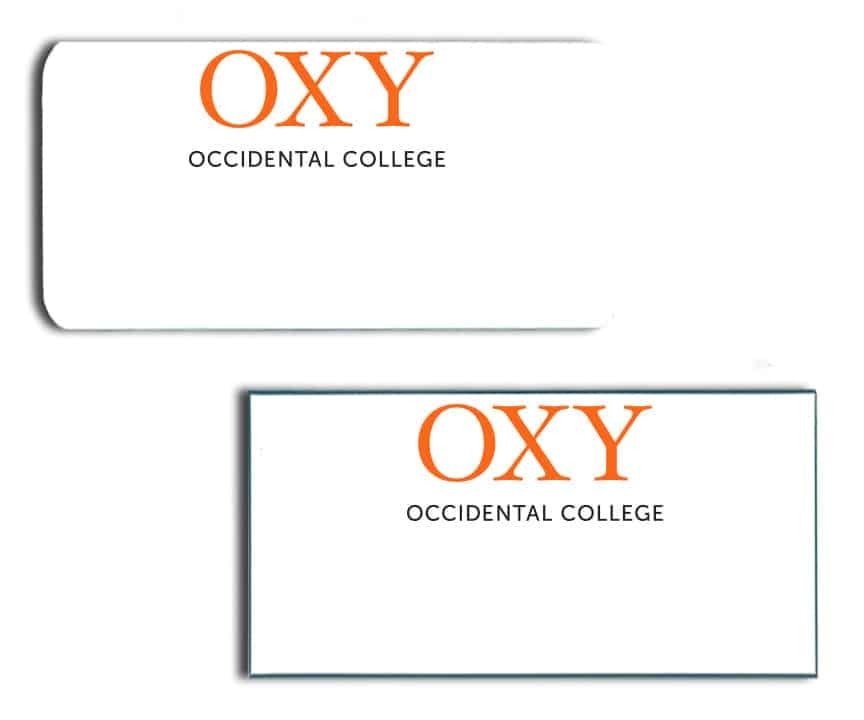 Occidental College name badges