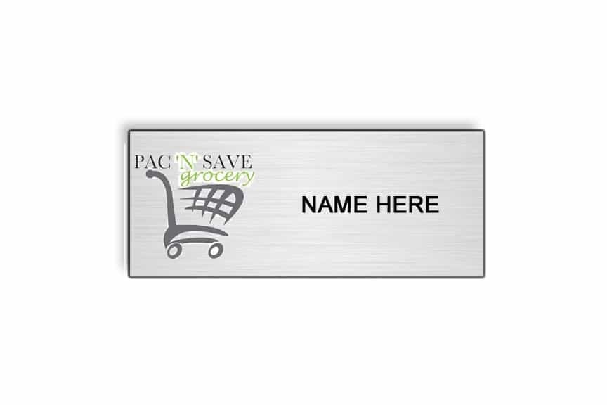Pac 'N' Save name badges tags