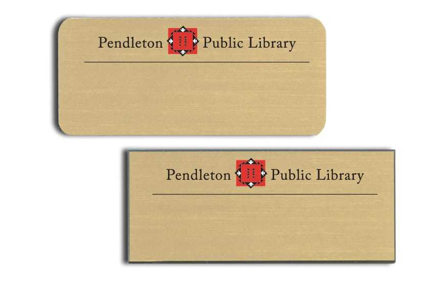 Pendelton Public Library Name Tags Badges