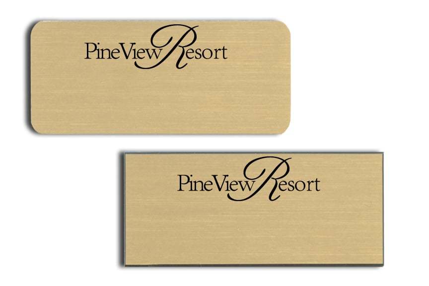 Pine View Resort name badges