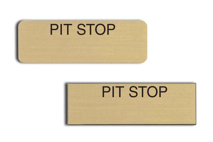 Pit Stop name badges