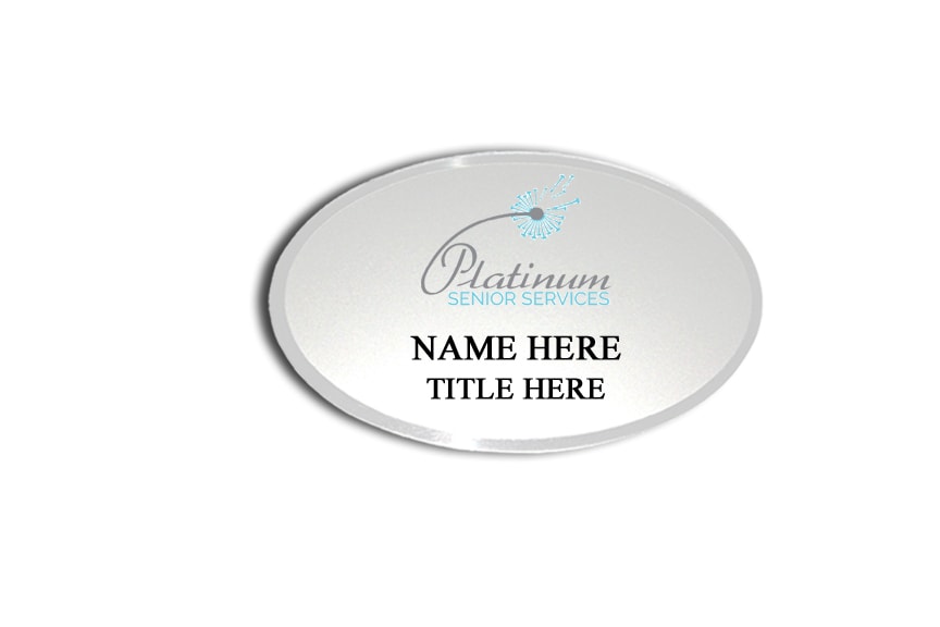 Platinum Senior Services name badges