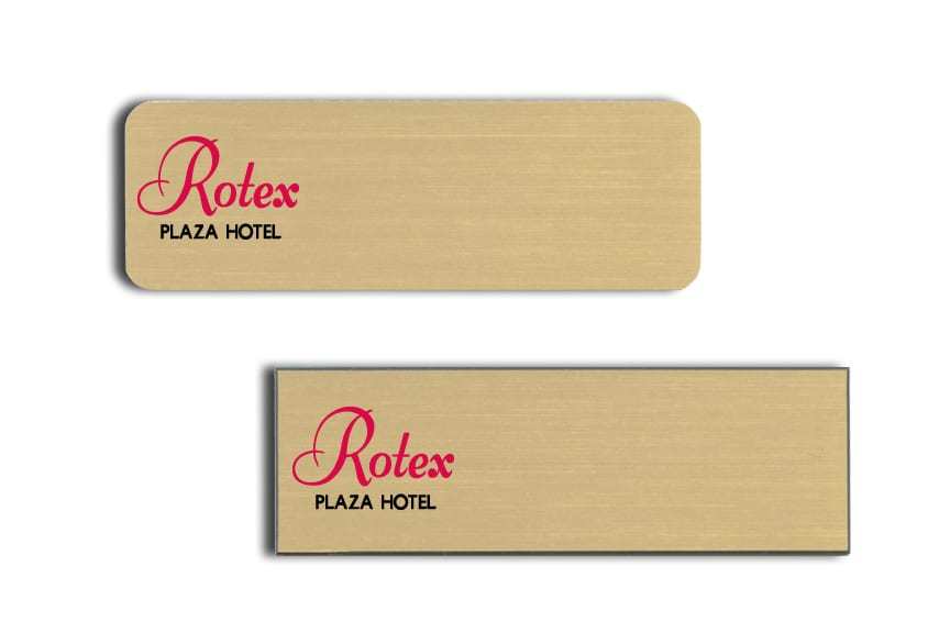 Rotex Plaza Hotel name badges
