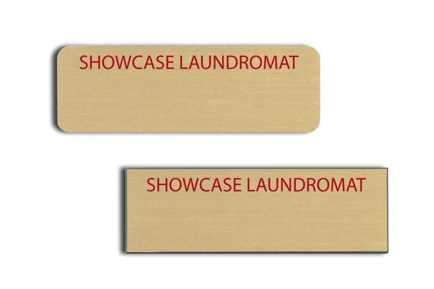 Showcase Laundromat name badges