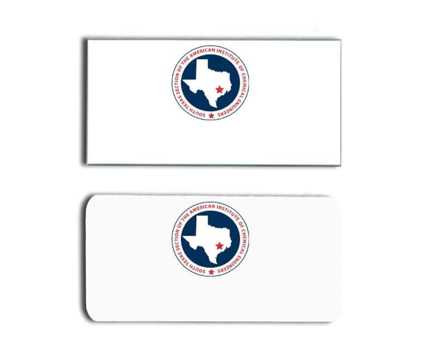 South Texas AICE name badges tags