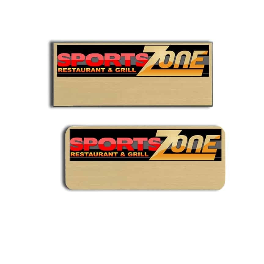 Sports Zone Name Badges
